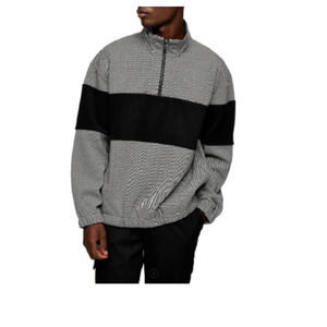 Topman Herringbone Quarter Zip Medium Like New